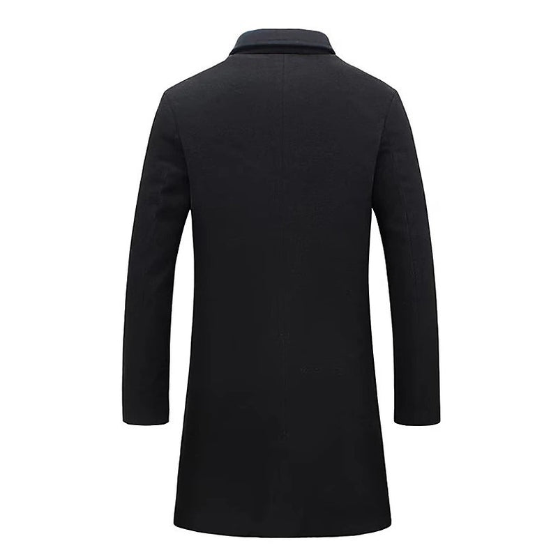 Woolen Coat Men's Mid-length Trench Coat