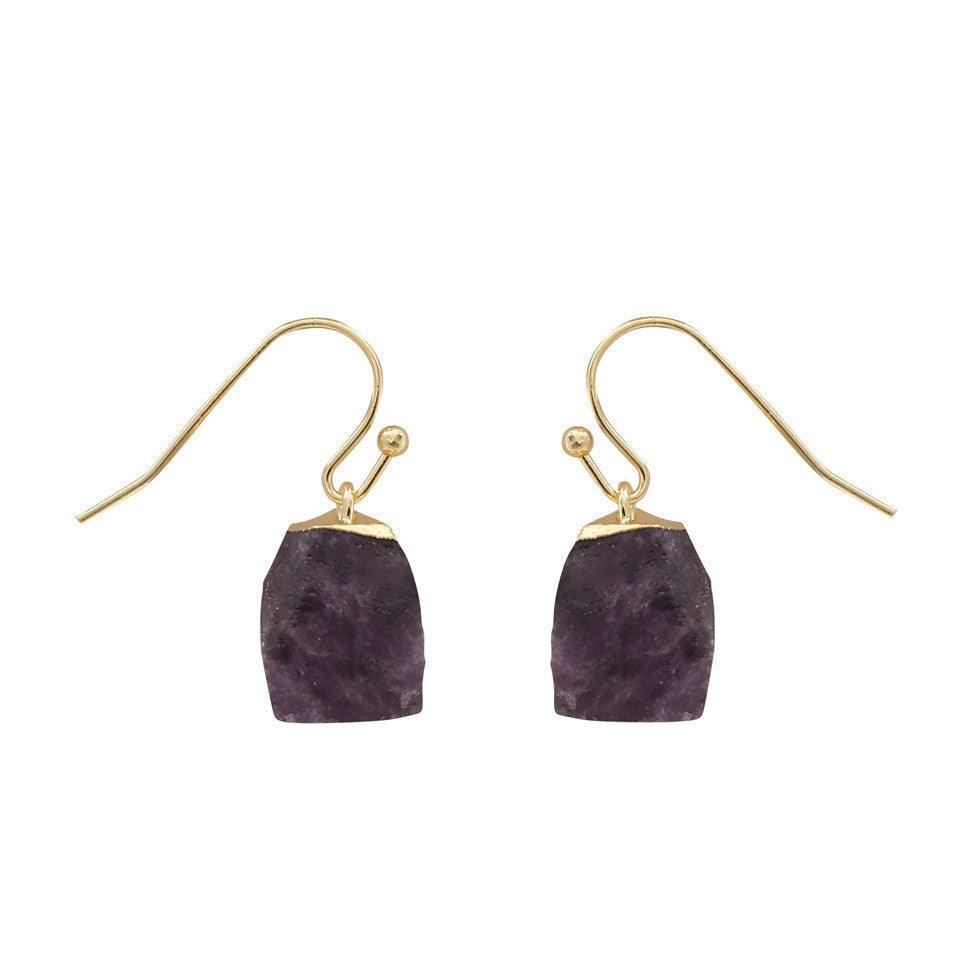 Gold with crystal earrings - WOMONA.COM