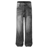 Fashion Wash Spray Printed Jeans For Men - WOMONA.COM