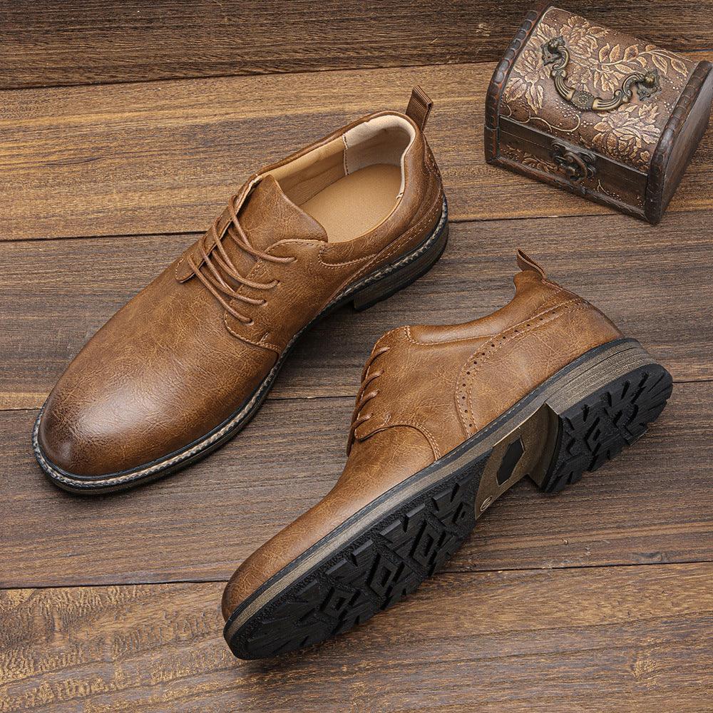 Men's Casual Comfortable And Minimalist Leather Shoes - WOMONA.COM
