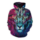 Digital Printing Hooded Polyester Sweater Pullover Plus Size - WOMONA.COM