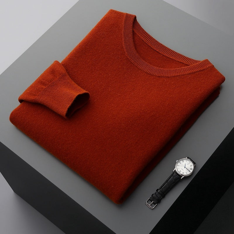 Men's Round Neck Pure Cashmere Shirt New Autumn And Winter Sweater