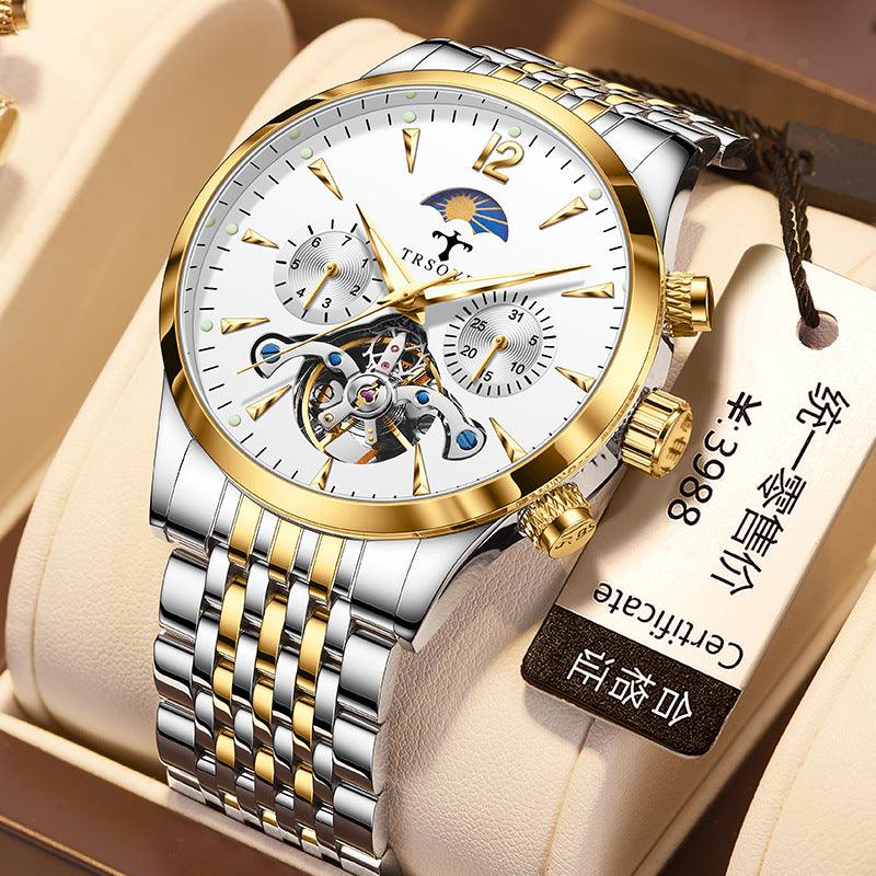 Luminous Waterproof Hollow Out Mechanical Watch - WOMONA.COM