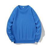 Large Solid Color Loose Shoulder Terry Round Neck Sweater