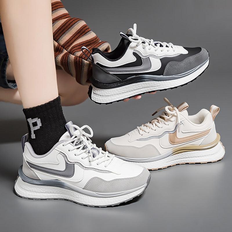Couple Sneakers Autumn Leather Surface Casual All-matching - WOMONA.COM
