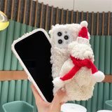 Christmas Bear Plush Mobile Phone Case - WOMONA.COM