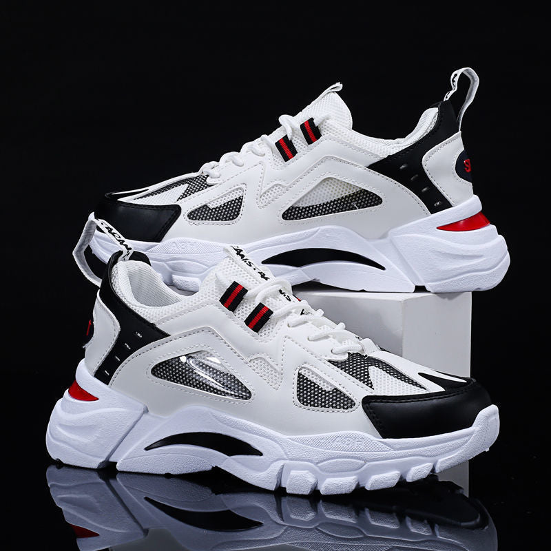 White Sneakers Men Non Slip Walking Running Shoes Sports - WOMONA.COM