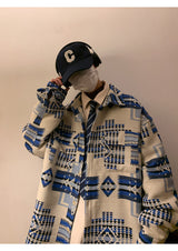 Large Size Woolen Jacket Men's Casual Loose Shirt Coat - WOMONA.COM