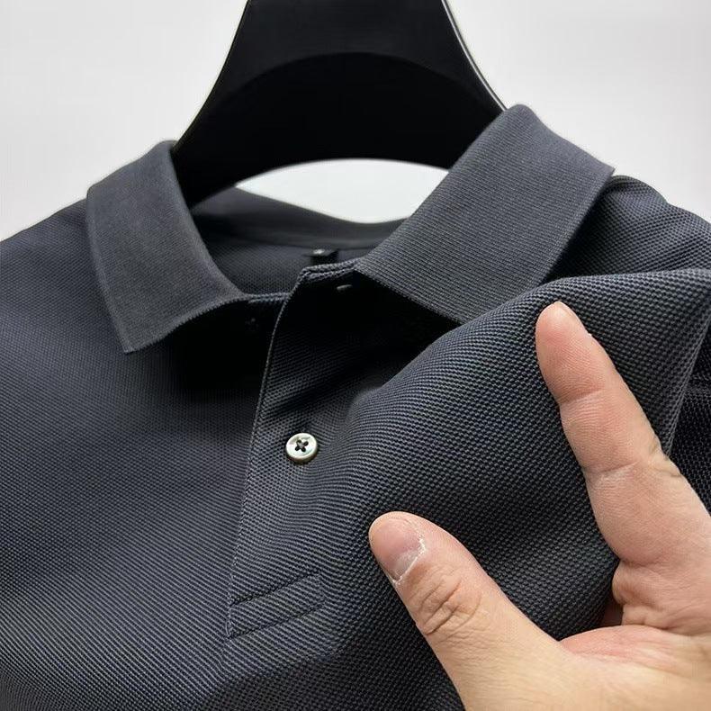 Lapel Young And Middle-aged T-shirt - WOMONA.COM