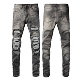 Men's Cover Damage Gray Casual Pants - WOMONA.COM