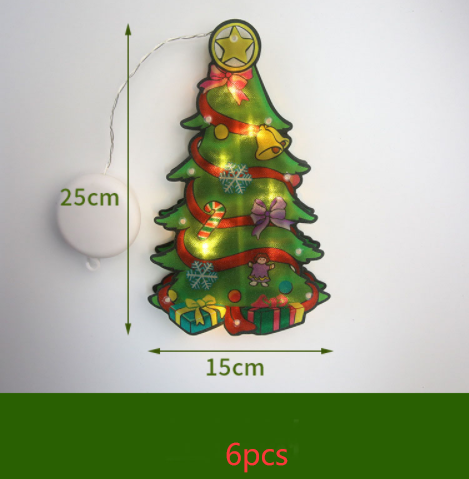 LED Suction Cup Window Hanging Lights Christmas Decoration - WOMONA.COM