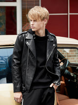 Spring And Autumn New Fleece And Thick Leather Jacket - WOMONA.COM