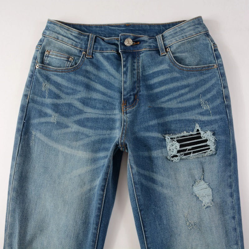 Old Washed Light Colored Jeans For Men - WOMONA.COM