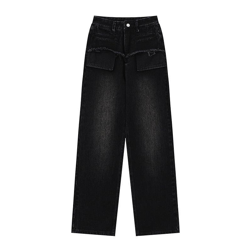 Retro Distressed Straight Jeans For Women - WOMONA.COM