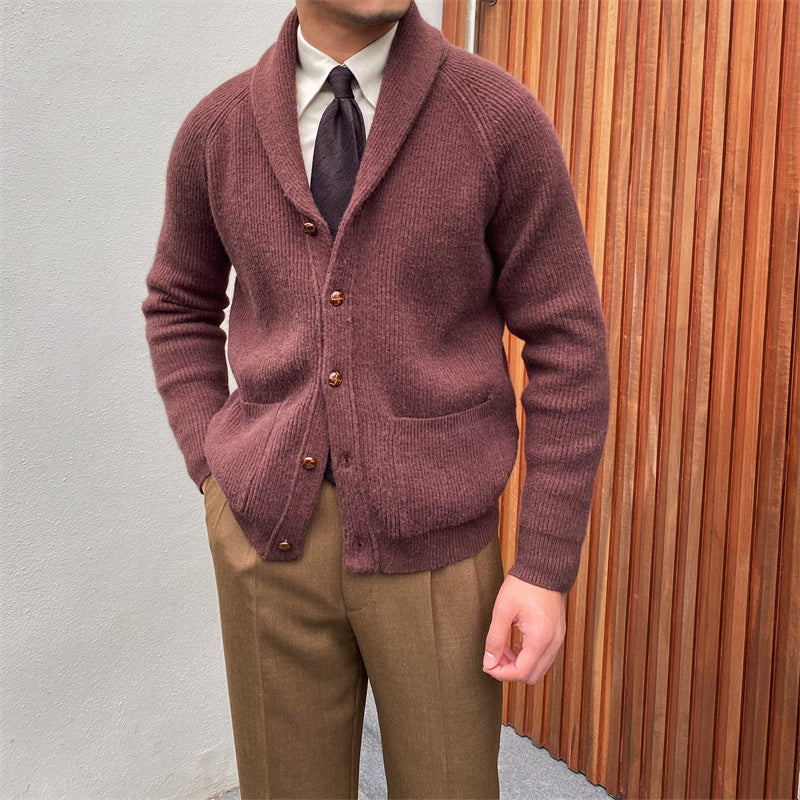 Thick Vintage Knitted Cardigan For Men Retro - WOMONA.COM