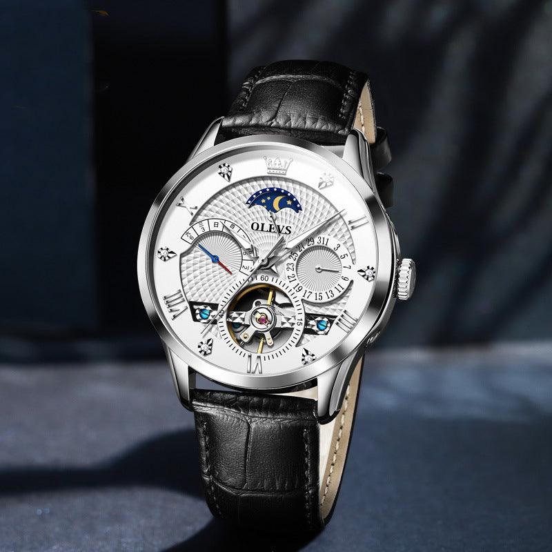 Hollow Flywheel Automatic Mechanical Watch - WOMONA.COM