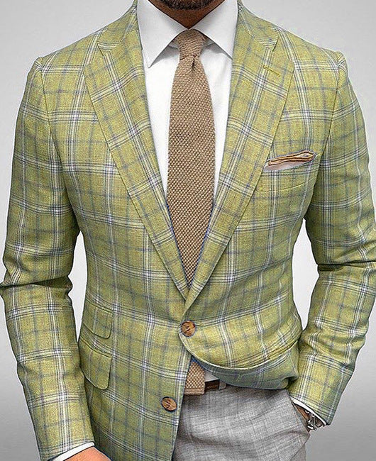 Men's Striped Blazer Casual Slim Fit - WOMONA.COM