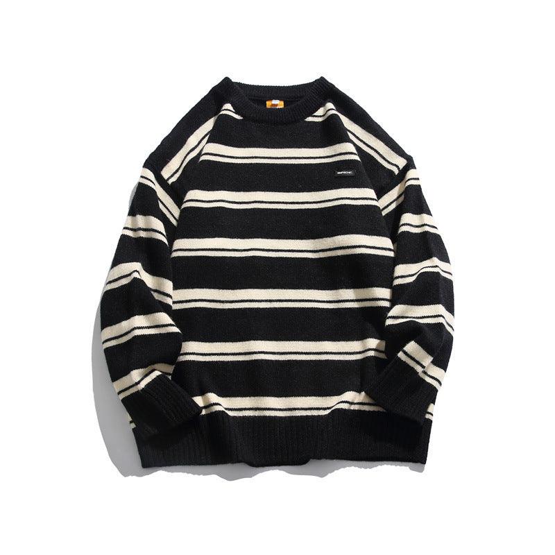 Winter Couples Wear Trendy Striped Sweaters For Men And Women - WOMONA.COM