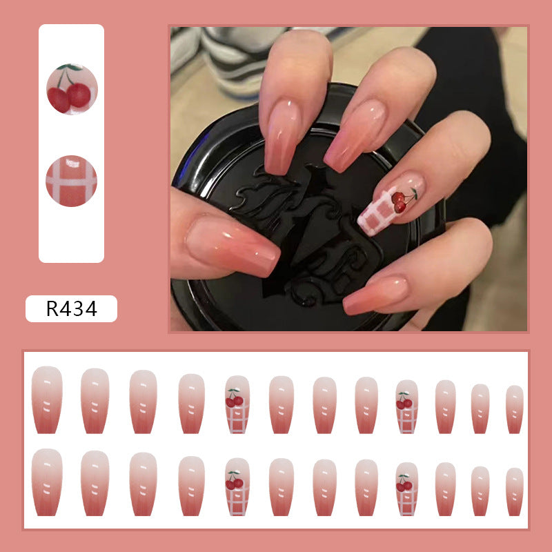 Crystal Butterfly Fake Nail Nails Finished Wear - WOMONA.COM