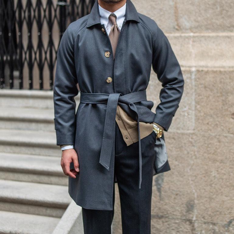 Wool Winter Trench Coat Single-breasted Coat - WOMONA.COM