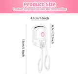 Heated Eyelash Curler Electric Temperature Control Mini Eyelash Curler Electric Portable Charging - WOMONA.COM