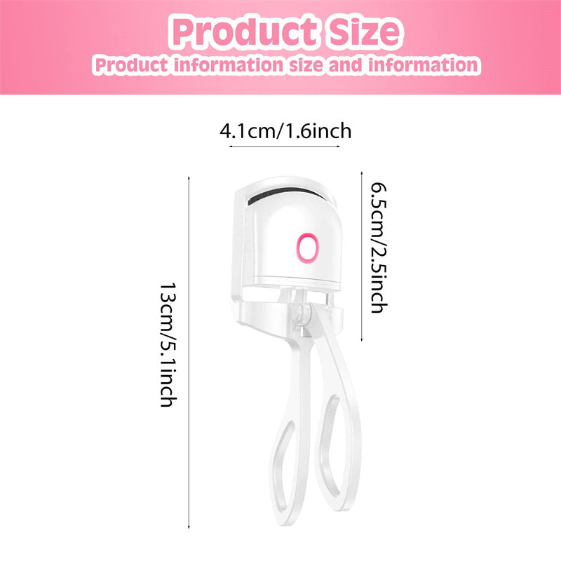 Heated Eyelash Curler Electric Temperature Control Mini Eyelash Curler Electric Portable Charging - WOMONA.COM