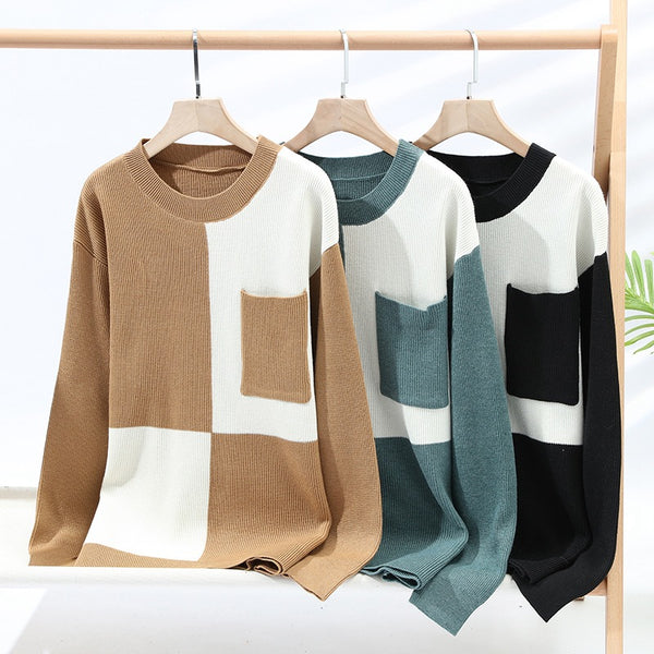 Men's Pullover Round Neck Warm Sweater - WOMONA.COM