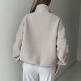 Idle Style Polar Fleece Jacket Cardigan Women - WOMONA.COM