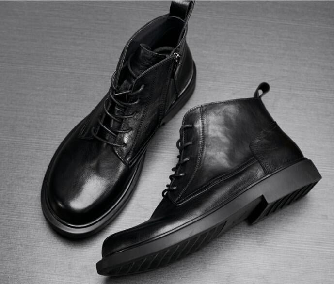 Genuine Leather Fashion Martin Boots For Men - WOMONA.COM