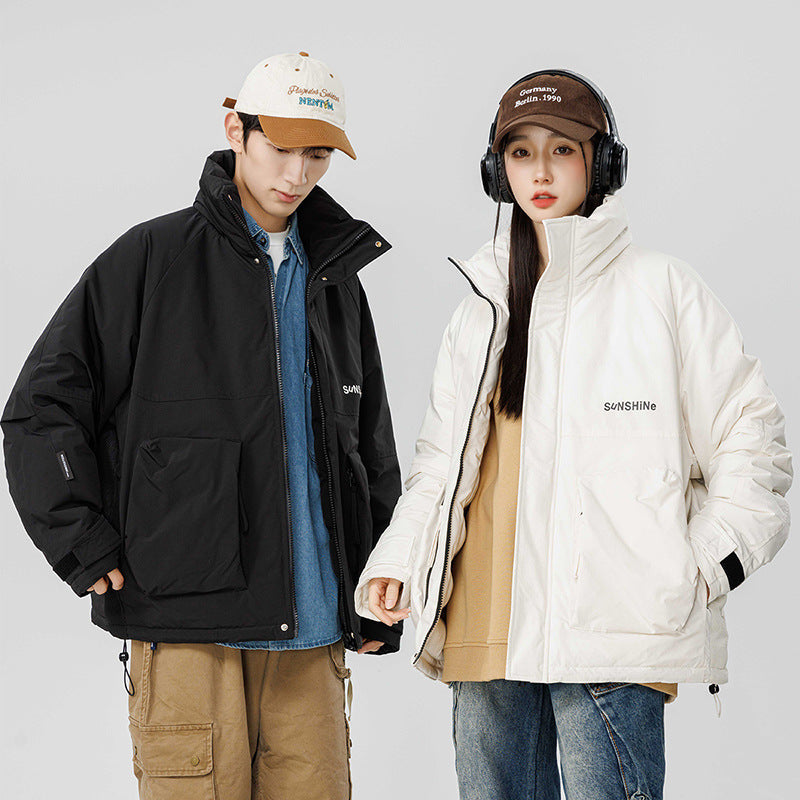 Thick Windproof Shell Jacket Oversized Loose Coat - WOMONA.COM