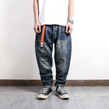 Splashed Ink Nine-point Straight Jeans Men - WOMONA.COM