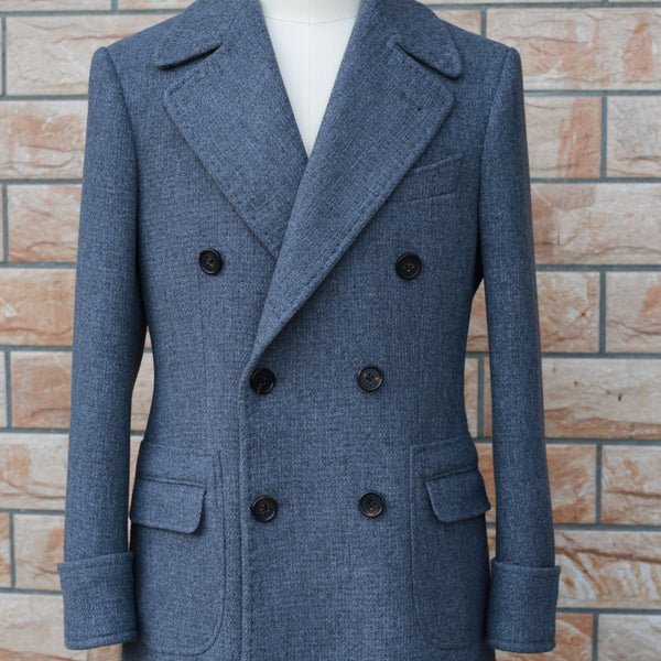 Men's Wool Double Breasted Polo Coat - WOMONA.COM