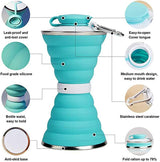 500ML Silicone Water Bottle Cup Foldable Leak Proof