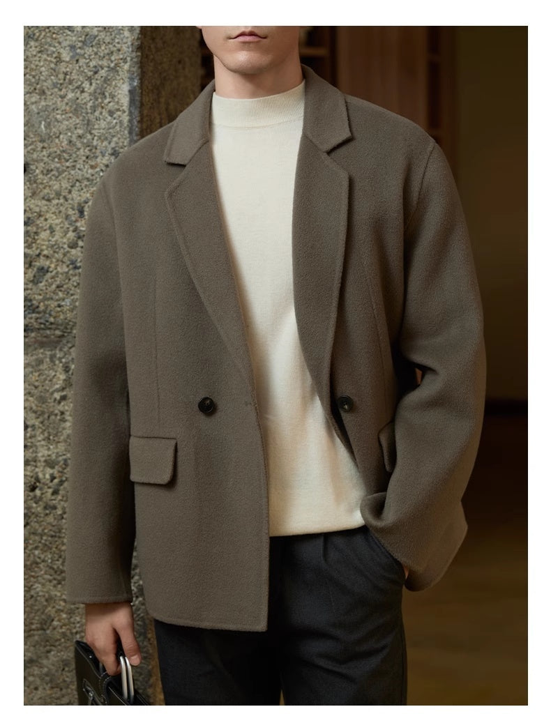 Double-sided Woolen Coat Men's High-end Business Leisure - WOMONA.COM