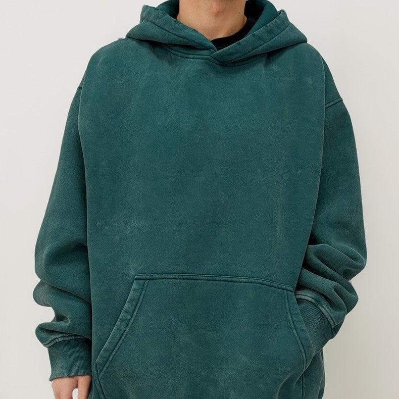 Velvet Padded Hooded Sweatshirt Male - WOMONA.COM