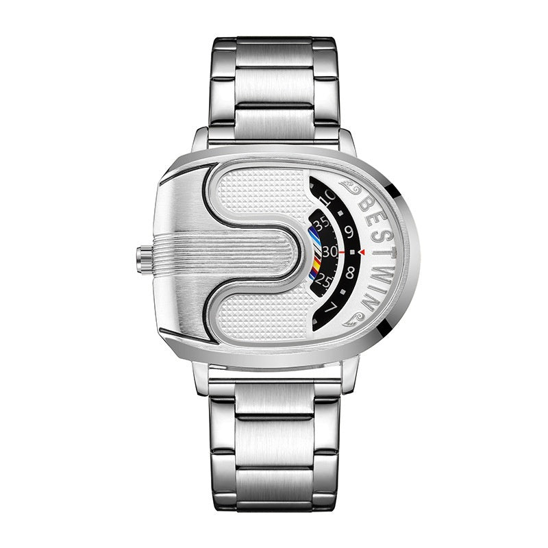 Reloj de moda para hombre en forma de U