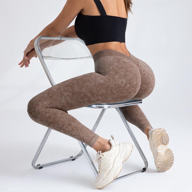Peach Hip Raise Seamless Yoga Pants Women's - WOMONA.COM