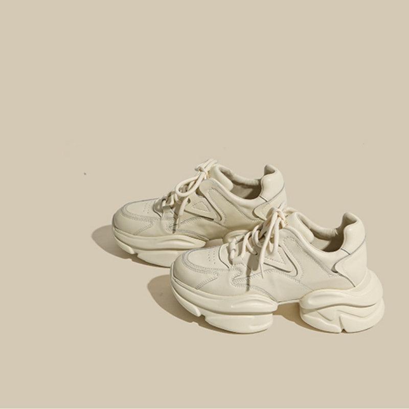 Casual White Shoes Daddy Shoes Women - WOMONA.COM