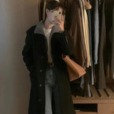 Loose Versatile Below The Knee Long Woolen Coat