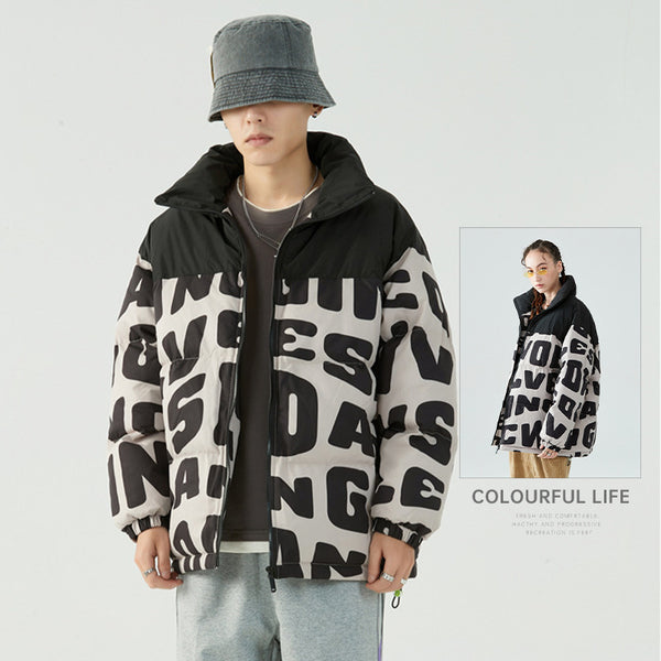 Men's Winter Cotton Dress Hooded Fake Two Warm Jackets - WOMONA.COM