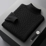 Heavy Industry Thick Cashmere Sweater Men's High Lapel Pullover