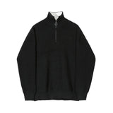 Men's Loose Half Zipper Casual Sweater Coat - WOMONA.COM