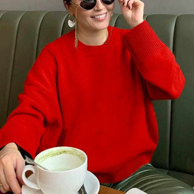 Women Sweaters Wool Jumper Basic Korean Fashion - WOMONA.COM