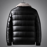 Lapel Collar Trendy Men's Winter Jacket Thickened - WOMONA.COM