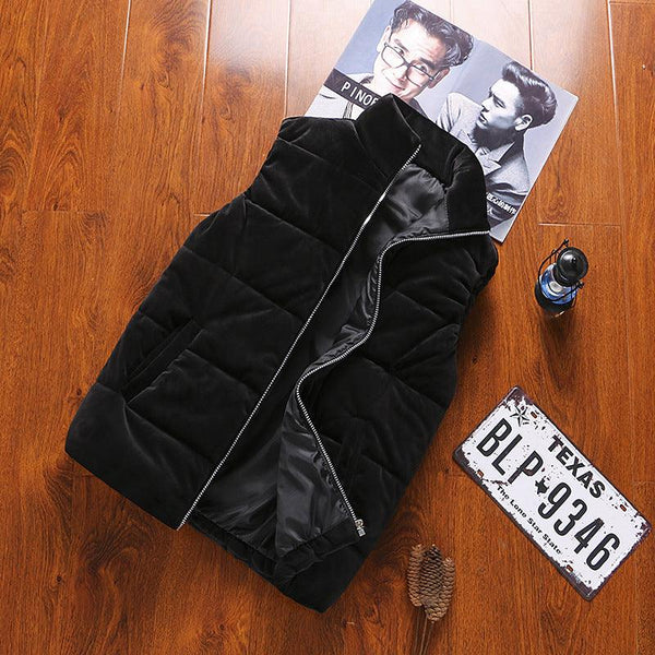 Fashion Personality Velvet Solid Color Vest Man