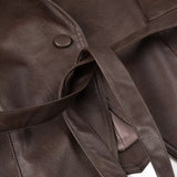 Loose Casual Leather Clothing Coat - WOMONA.COM