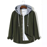 Men's Autumn And Winter Thickening Waffle Hooded