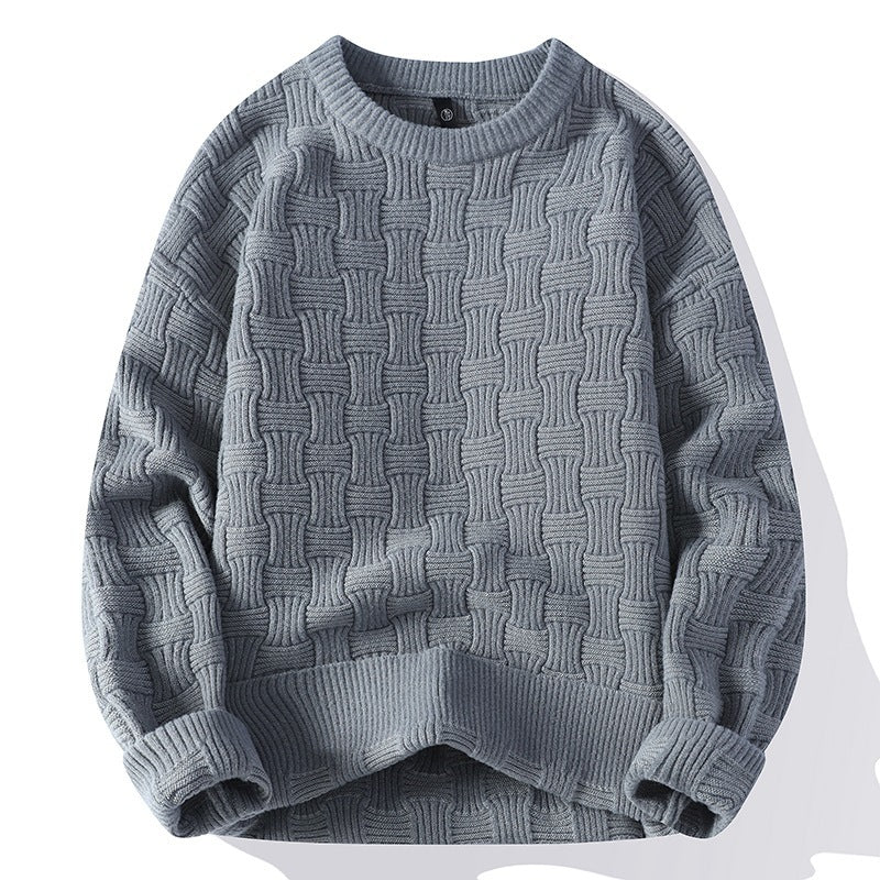 Knitted Men's New Fashion Round Neck Sweater - WOMONA.COM