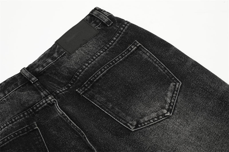 Old Washing Water Jeans mit weitem Bein für Herren