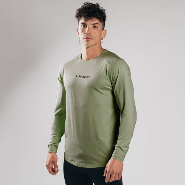 Slim Fit Elastic Cotton Long Sleeve T-shirt Underlay - WOMONA.COM